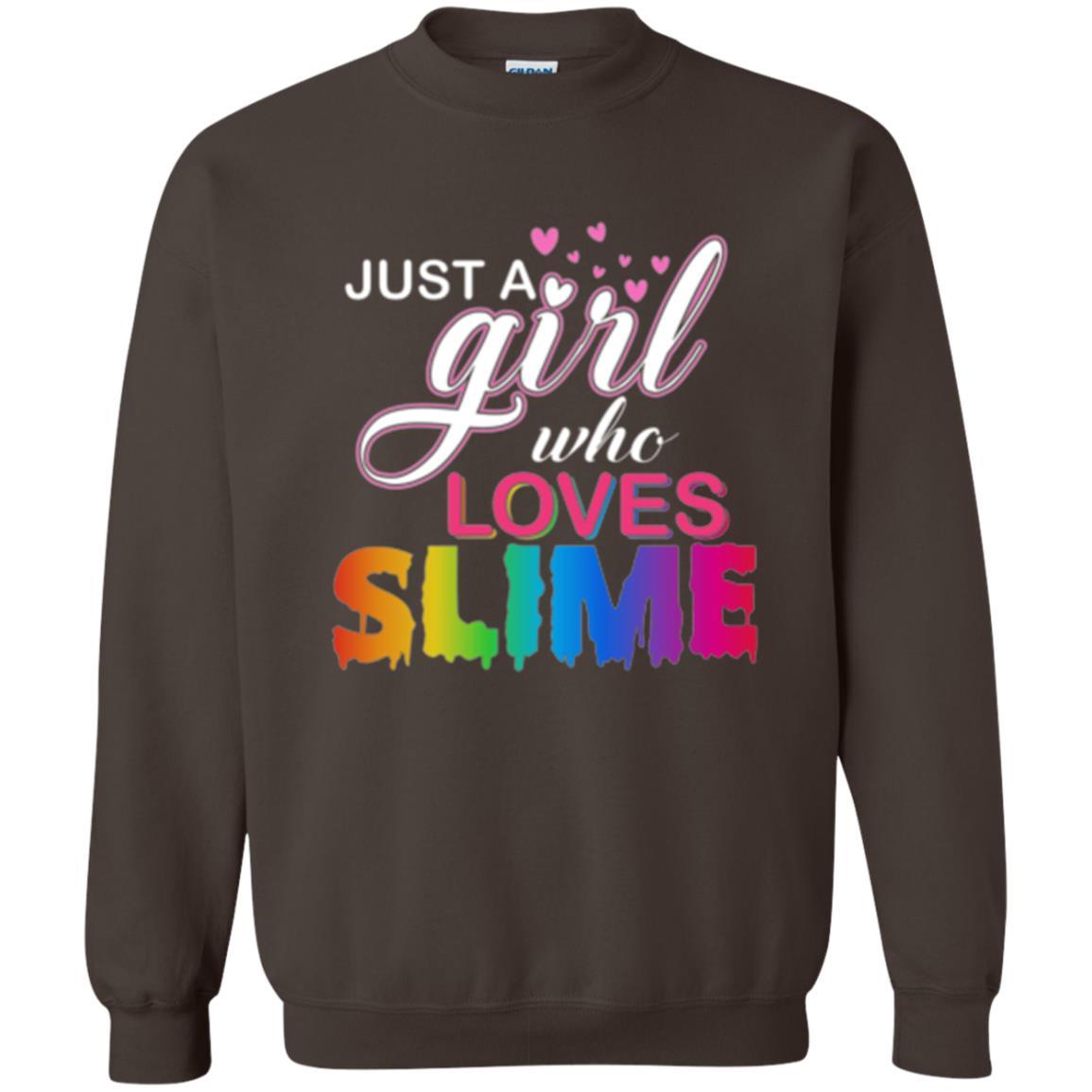 Slime T-shirt Just A Girl Who Loves Slime Dark Chocolate