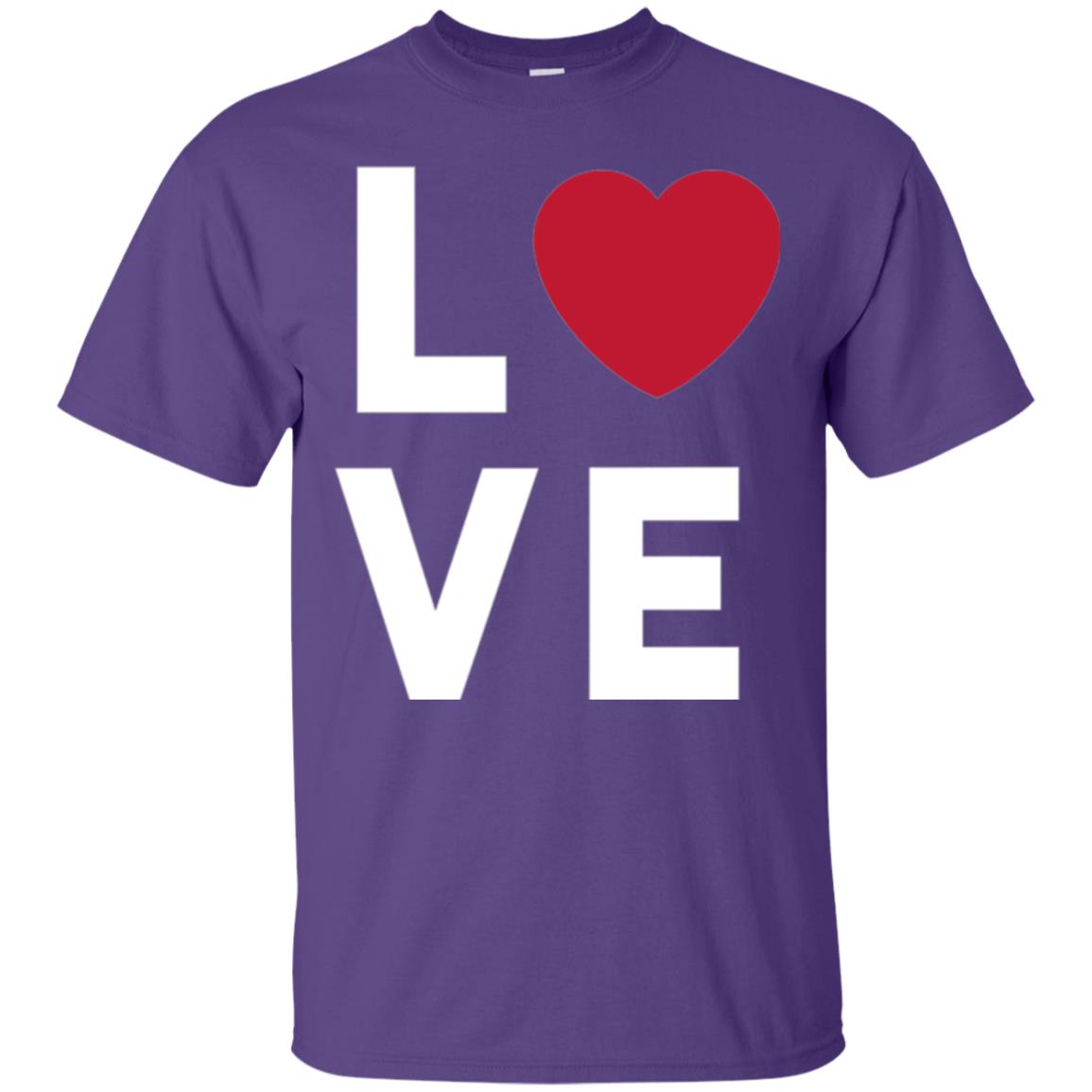 Love Heart T-shirt Purple