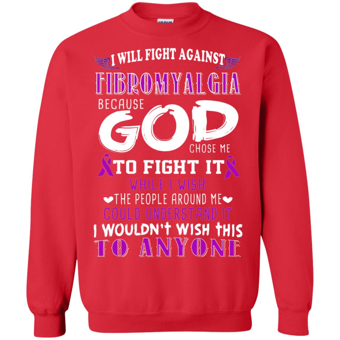 Fibromyalgia Awareness Shirt I Will Fight Against Fibromyalgia Red