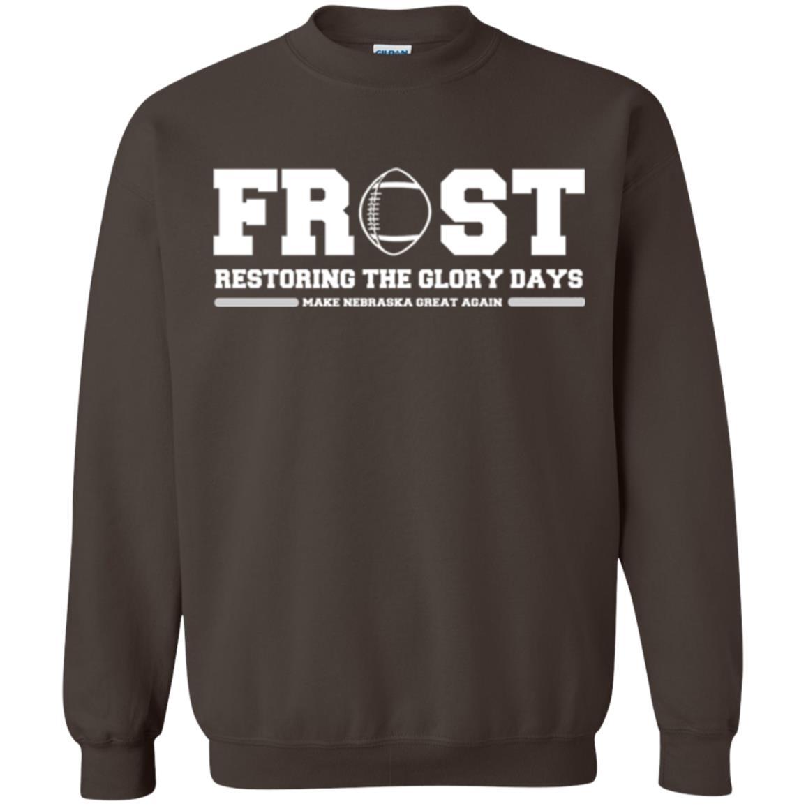 Football T-shirt Scott Frost 2018 Make Nebraska Dark Chocolate