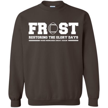 Football T-shirt Scott Frost 2018 Make Nebraska Dark Chocolate
