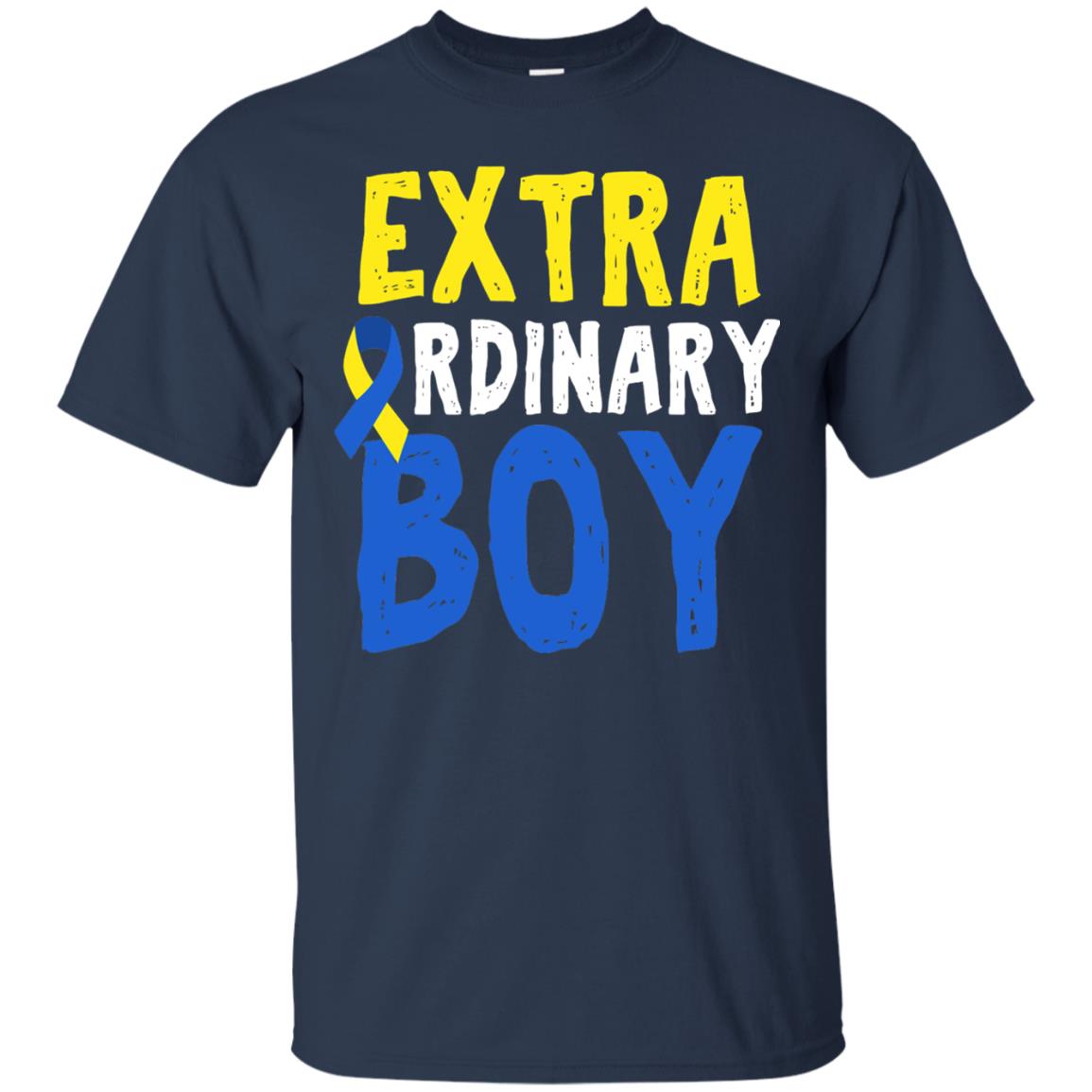 World Down Syndrome Day Shirt Extra Ordinary Boy Navy