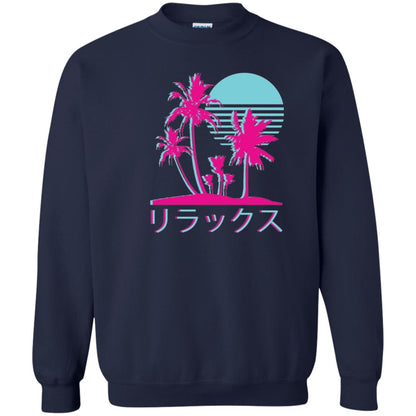 Aesthetic Vaporwave Otaku Summer Shirt Navy