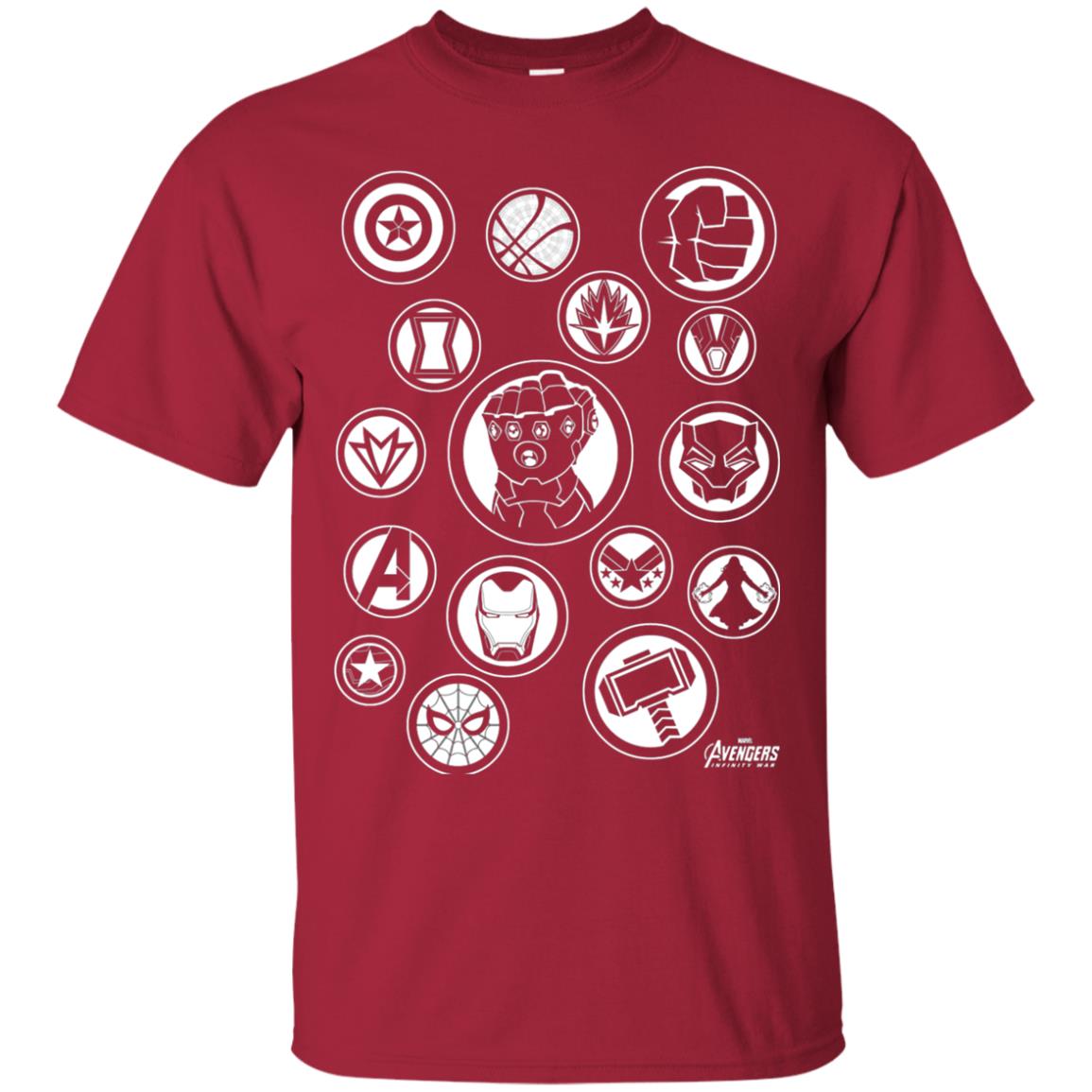 Infinity War Tonal Hero Icon Movie T-shirt Cardinal