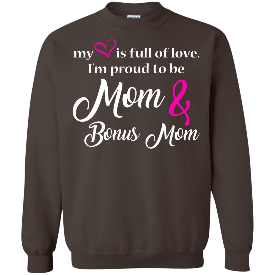 Mommy T-shirt My Heart Is Full Of Love Dark Chocolate