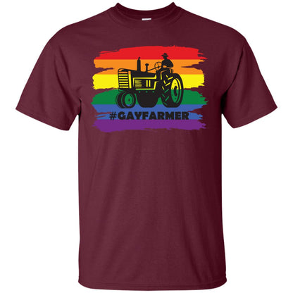 Hashtag Gay Farmer Lgbt Pride Month 2018 Shirt Maroon