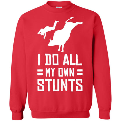 Bull Rider Shirt I Do All My Own Stunts Red