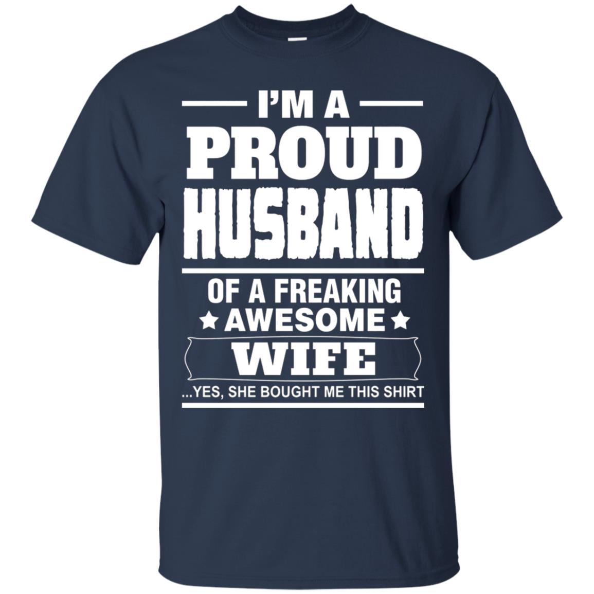 I Am A Proud Husband Shirt Navy