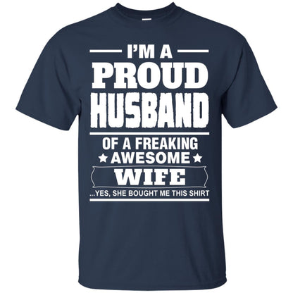 I Am A Proud Husband Shirt Navy