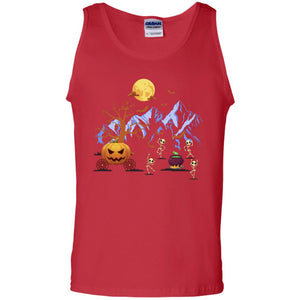Dancing Skeleton With Pumpkin Funny Halloween Gift ShirtG220 Gildan 100% Cotton Tank Top