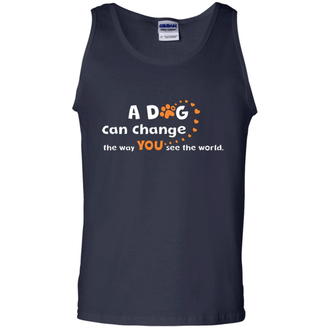 Dog Lover T-shirt A Dog Can Change The Way You See The World Navy