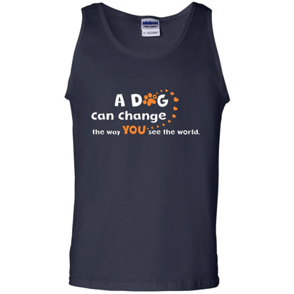 Dog Lover T-shirt A Dog Can Change The Way You See The World Navy