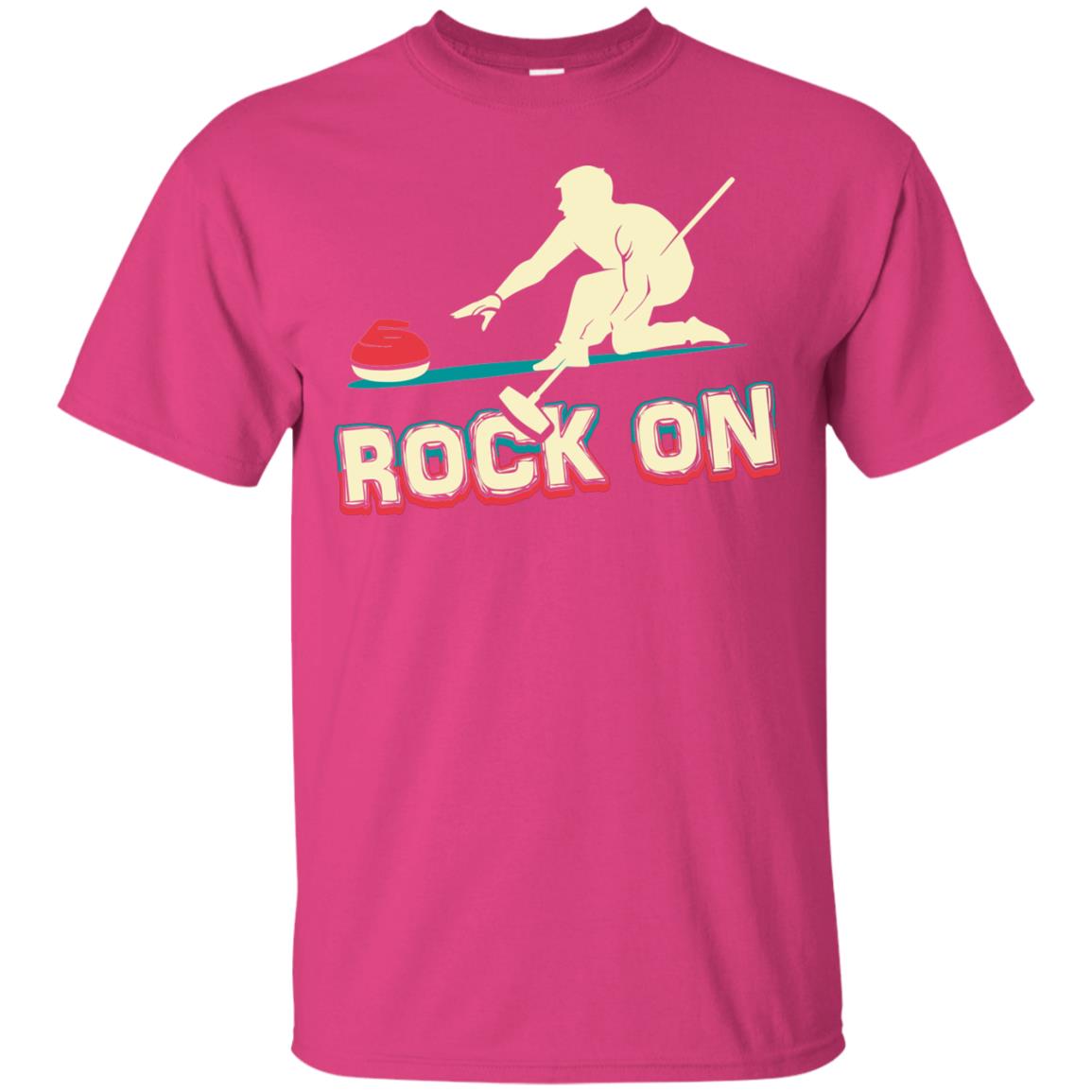 Curling Winter Lover T-shirt Rock On Curling Winter Sports Heliconia