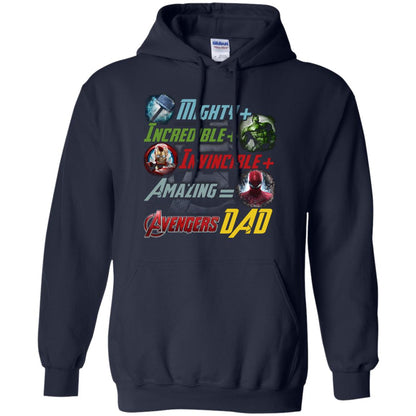 Mighty Incredible Invincible Amazing Dad Movie Fan T-shirt Navy