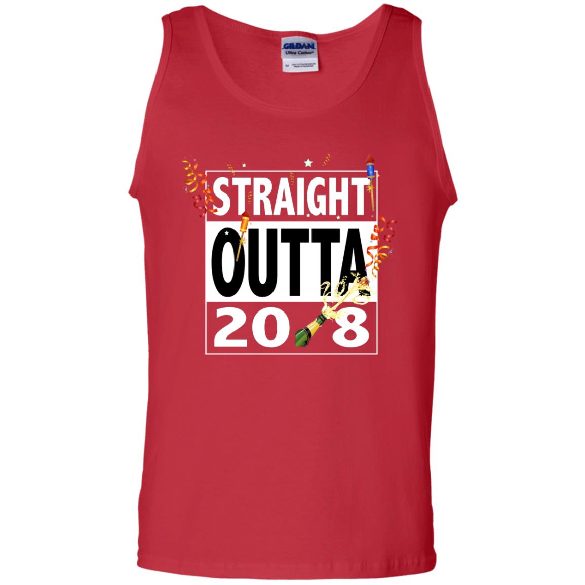 Straight Outta 2018 New Year 2019 Gift Shirt Red