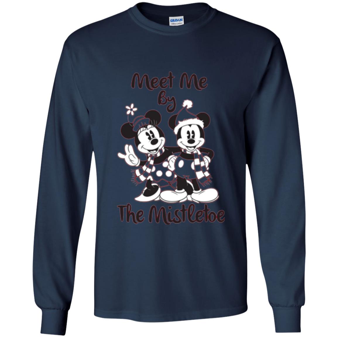 Christmas T-shirt Meet Me By Mistletoe Navy
