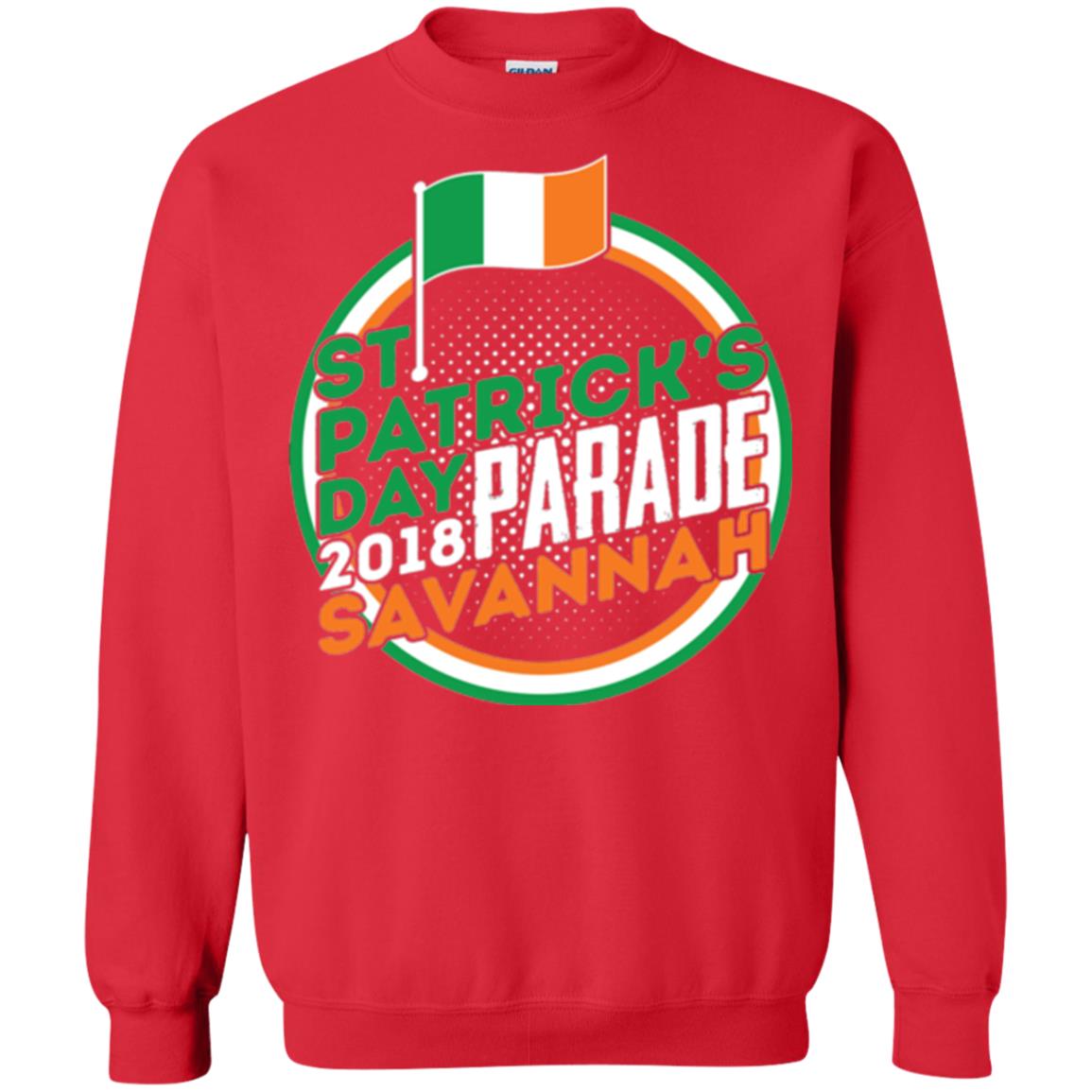 Parade Savannah 2018 Ireland Flag St. Patrick_s Day T-shirt Red