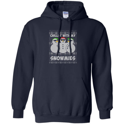 Christmas T-shirt Chillin With My Snowmies Navy