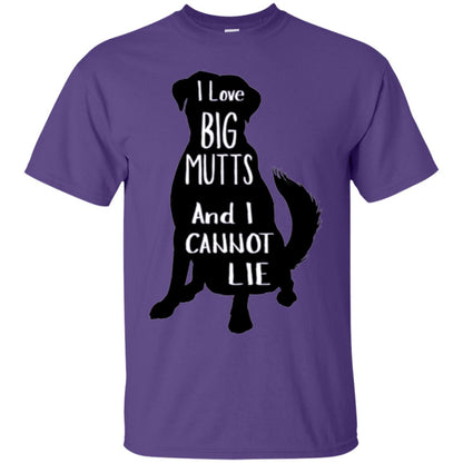 Dog Lovers T-shirt I Love Big Mutts And I Don_t Lie Purple