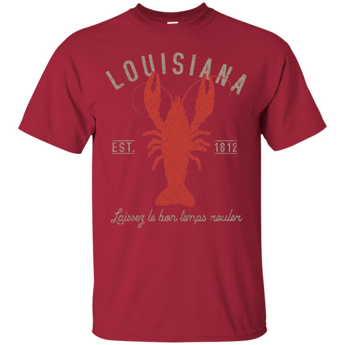 Louisiana Laissez Le Bon Temps Rouler Crawfish T-shirt Cardinal