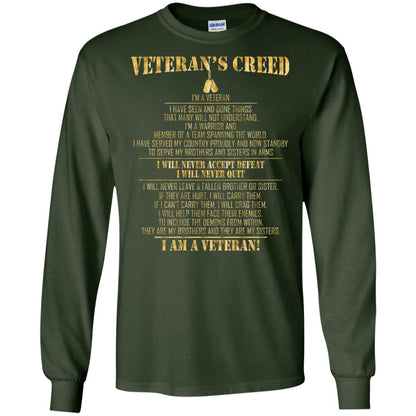 Veterans Creed Im A Veteran I Have Seen And Done Things That Many Will Not Understand Forest Green