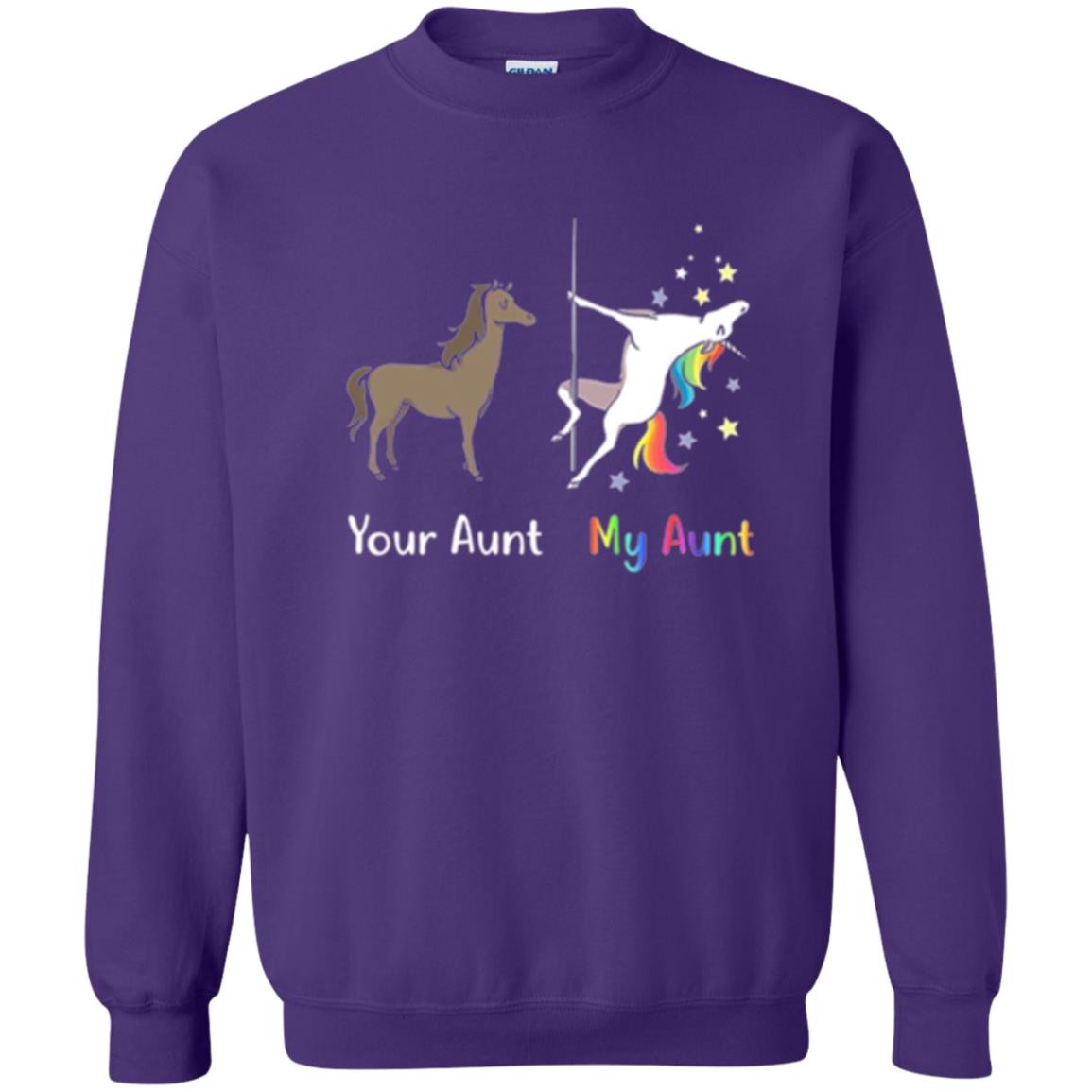 Unicorn T-shirt Your Aunt My Aunt Purple