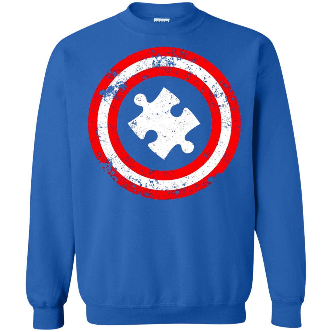 Captain Autism Superhero T-shirt Autism Awareness Royal