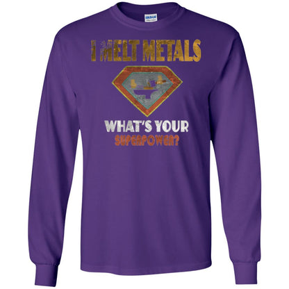 Blacksmith T-shirt I Melt Metals What's Your Superpower Purple
