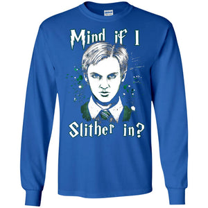 Mind If I Slither In Slytherin House Harry Potter ShirtG240 Gildan LS Ultra Cotton T-Shirt