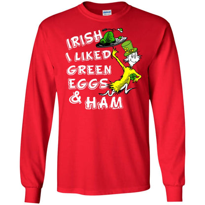 Irish I Liked Green Eggs And Ham T-shirt Red