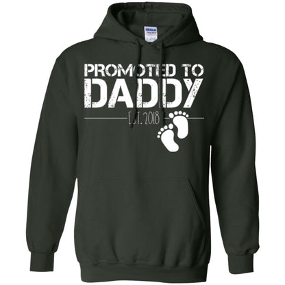 Daddy T-shirt Promoted To Daddy Est 2018 Forest Green