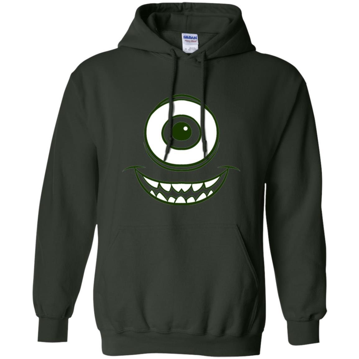 Cartoon T-shirt Mike Wazowski Eye Graphic Forest Green