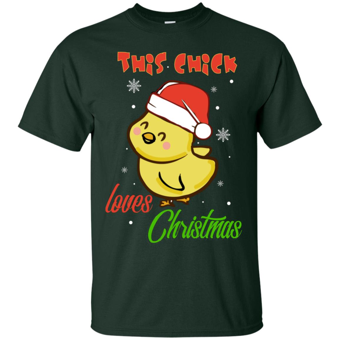 This Chicks Loves Christmas X-mas Gift Shirt Forest