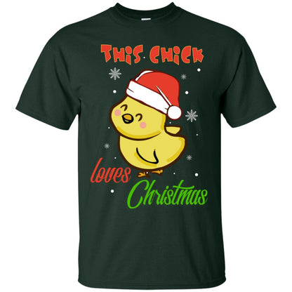 This Chicks Loves Christmas X-mas Gift Shirt Forest