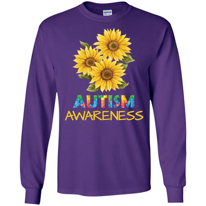 Autism Awareness Sunflower Shirt Purple