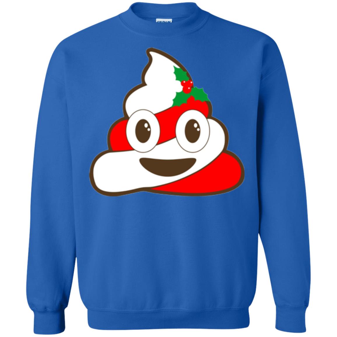 Christmas T-shirt Funny Poop Emojis Royal