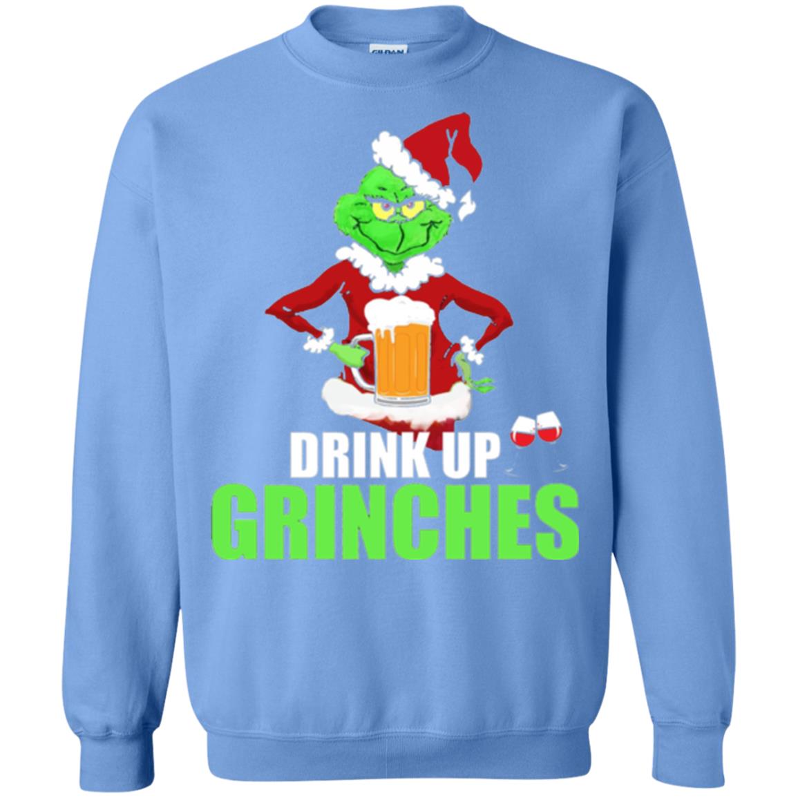 Christmas T-shirt Drink Up Grinches Carolina Blue