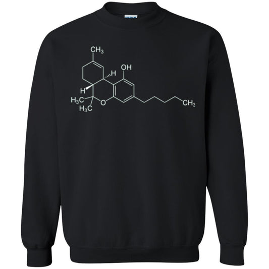 Cannabis T-shirt Thc Molecule Tetrahydrocannabinol Black