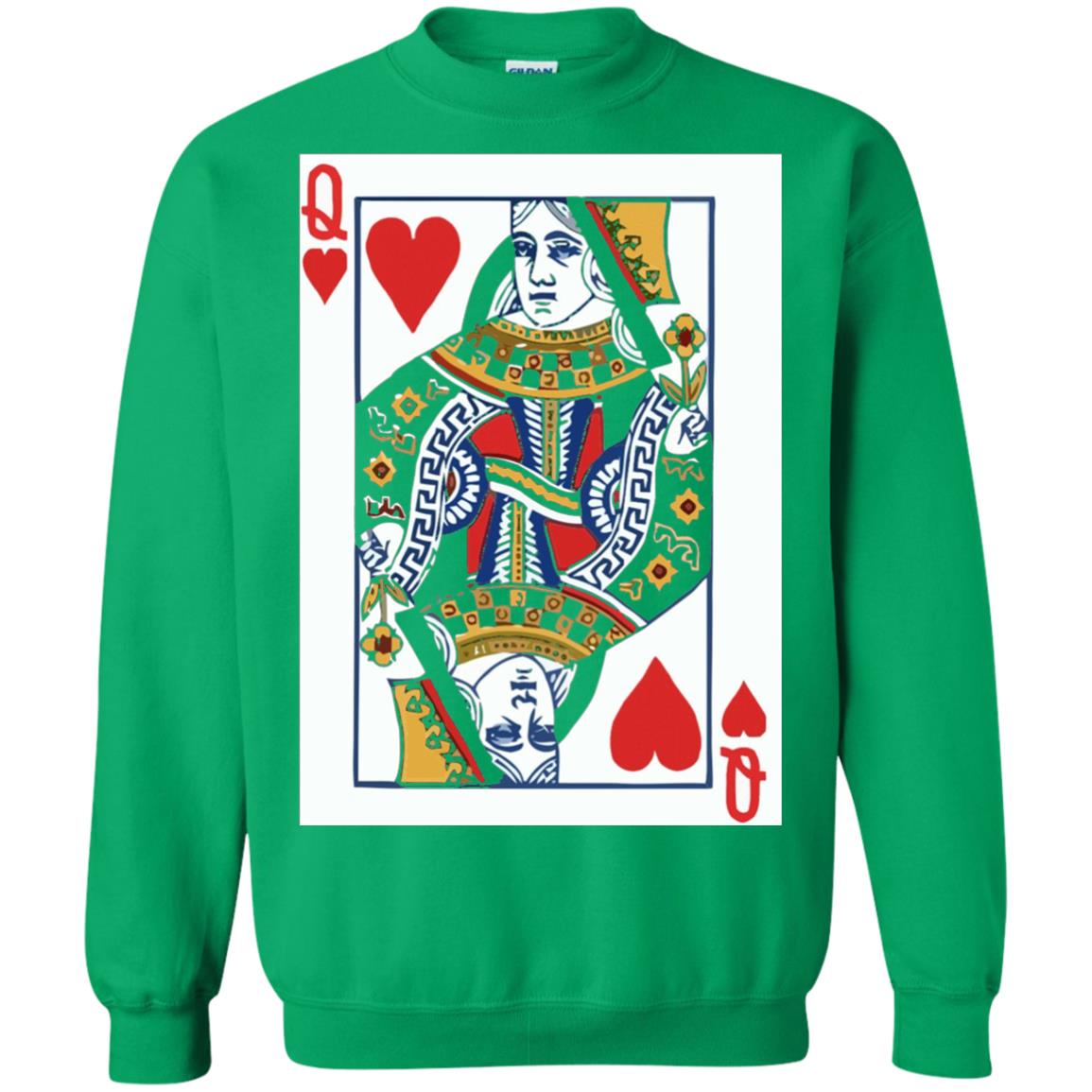 Valentines Day T-shirt Queen Of Hearts Cards Couple Irish Green