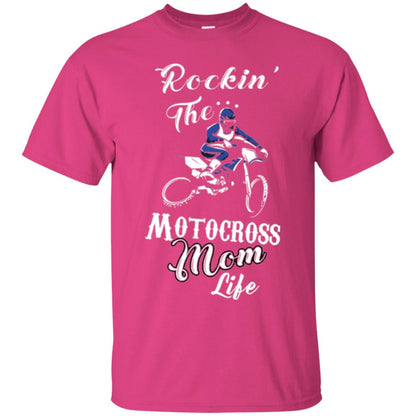 Rocking The Motocross Mom Life Mommy T-shirt Heliconia