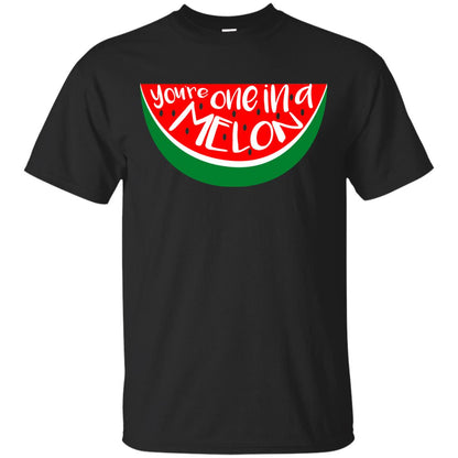 You_re One In A Melon Funny Summer Melon Fruit Shirt Black