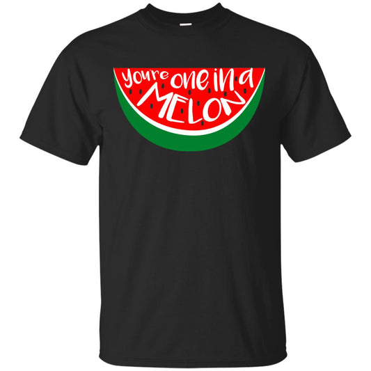 You_re One In A Melon Funny Summer Melon Fruit Shirt Black