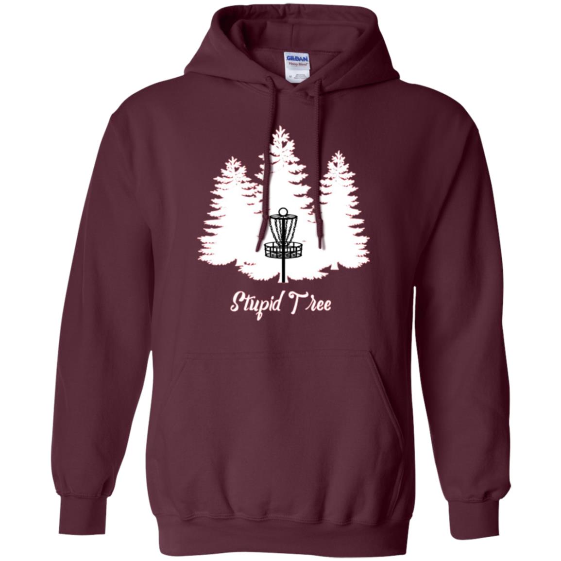 Disc Golf T-shirt Stupid Tree Maroon