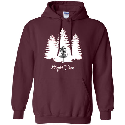 Disc Golf T-shirt Stupid Tree Maroon