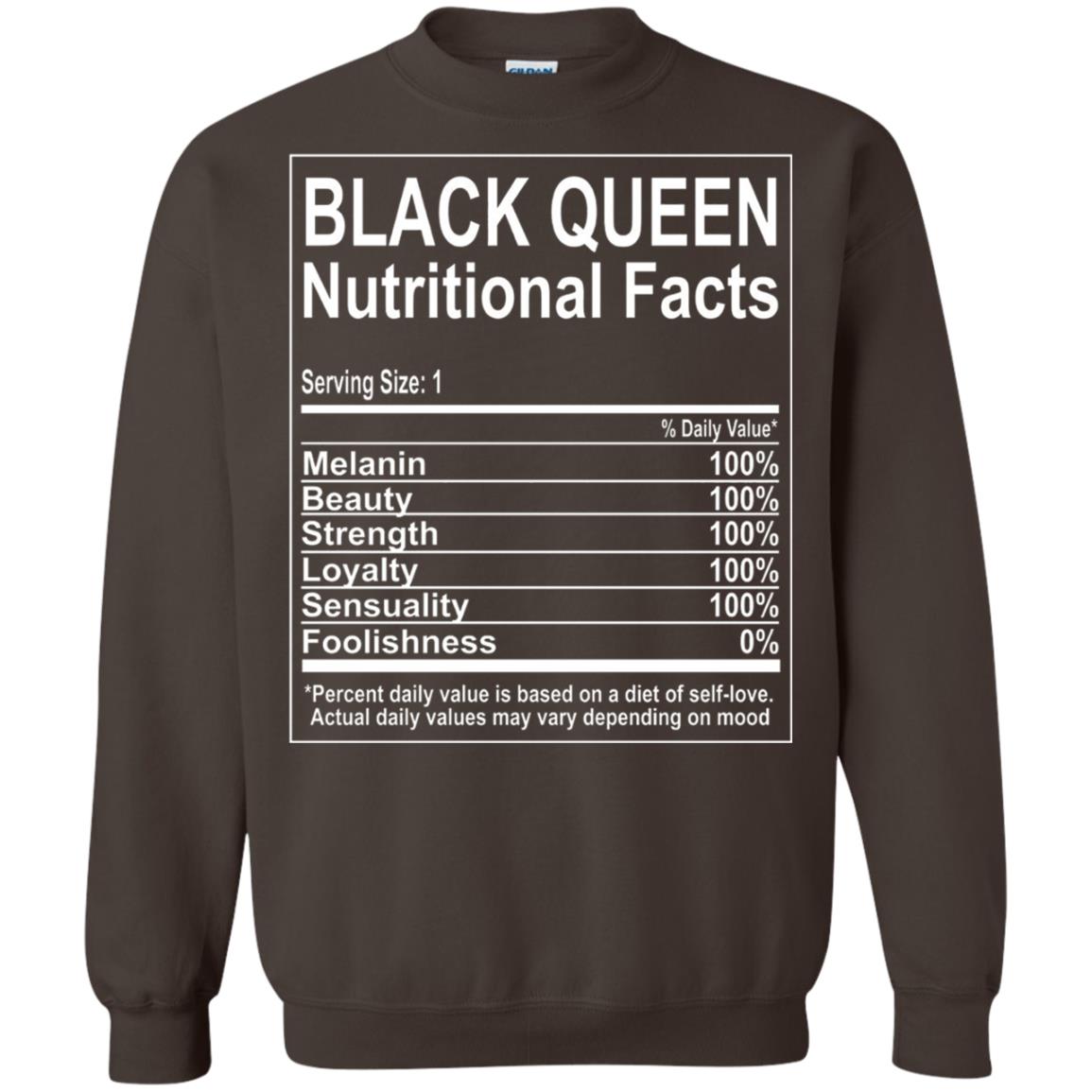 Black Queen Nutritional Facts T-shirt Self Love Dark Chocolate