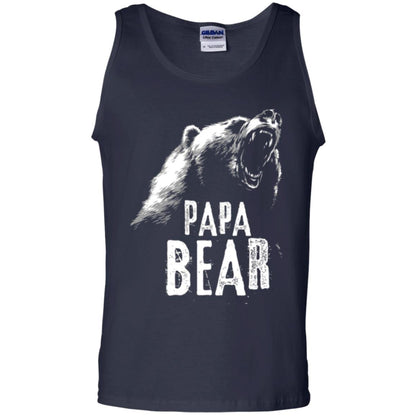 Papa Bear Best Dad For Fathers Day T-shirt Navy