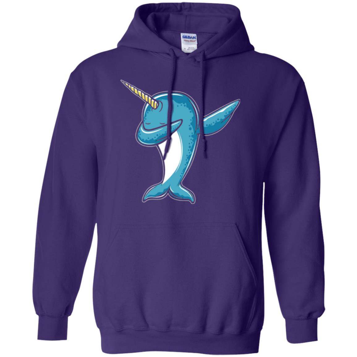 Dabbing Narwhal T-shirt Purple