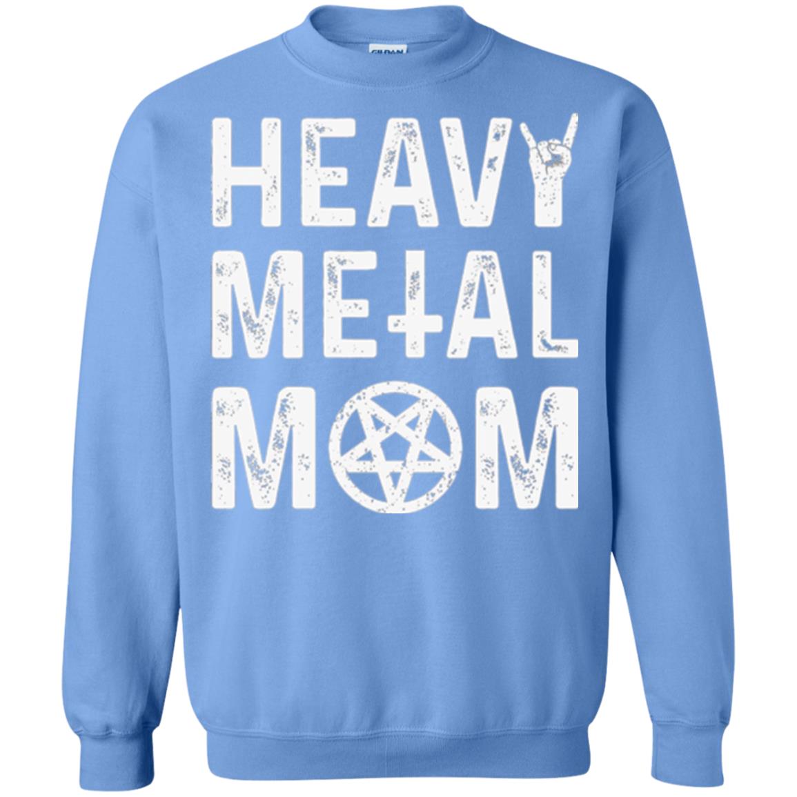 Heavy Metal Mom Vintage Band Music Concert Mother T-shirt Carolina Blue