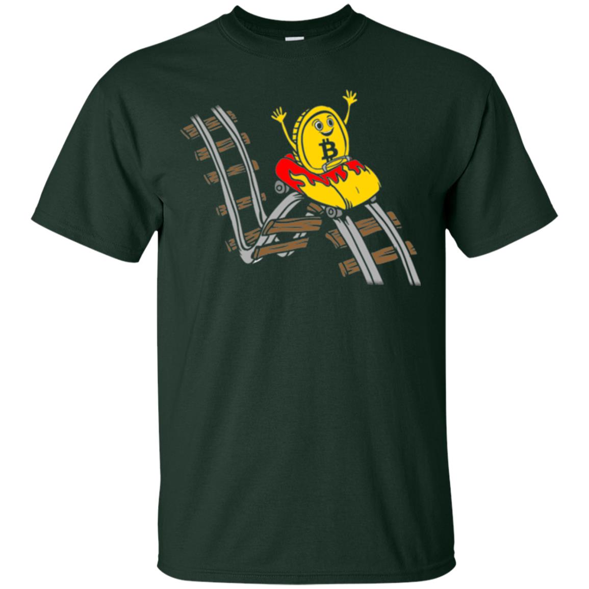 Bitcoin Rollercoaster T-shirt Forest Green