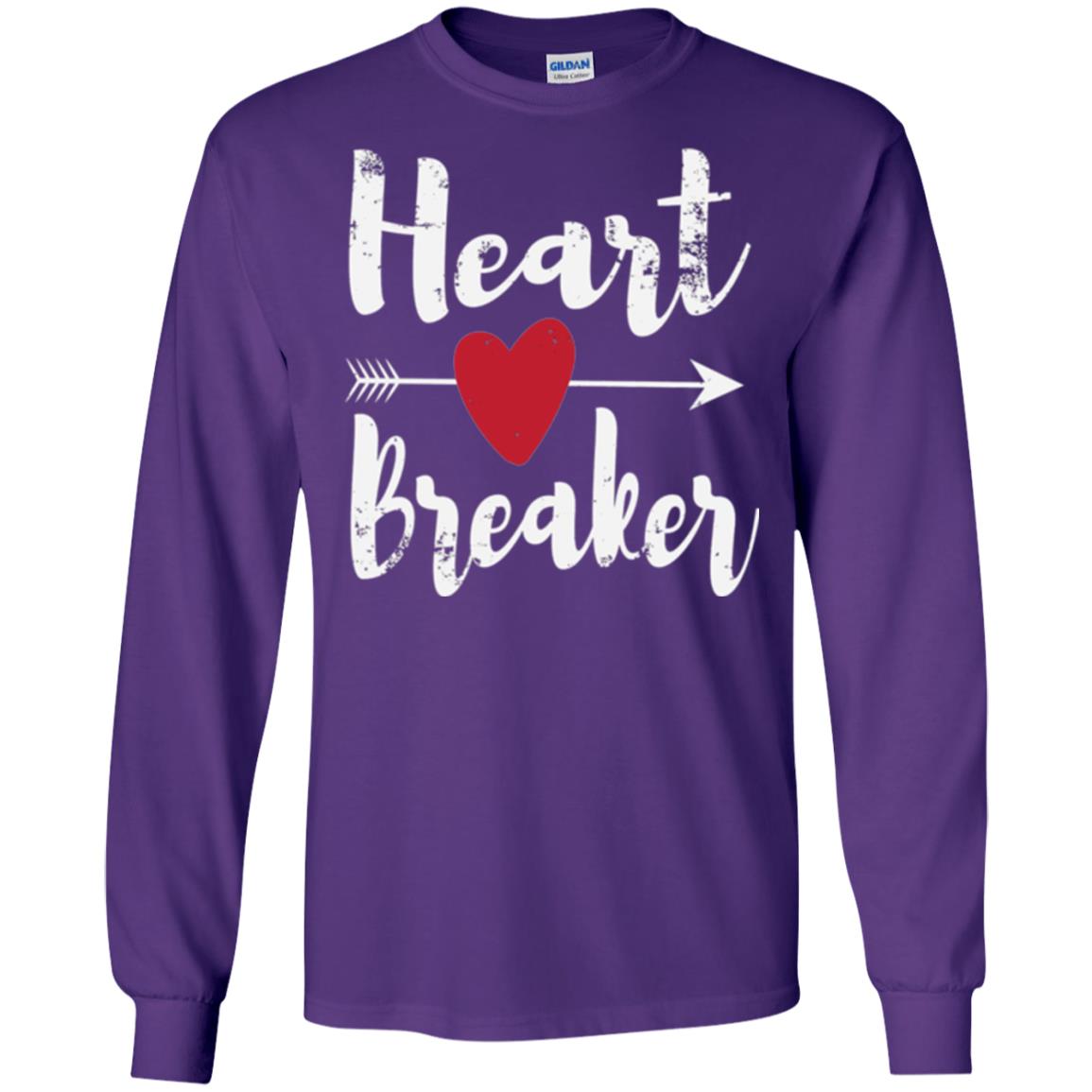 Valentines Day T-shirt Heart Breaker T-shirt Purple